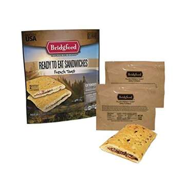 Bridgford MRE Filled French Toast - Ready-to-Eat Breakfast Snack - 3 Pack - Nutritious Shelf-Stable Survival Food for Camping, Emergency Food Supply, Outdoor Adventures, and Survival Kits