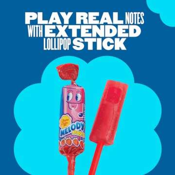 Chupa Chups Melody Pop, Halloween Trick or Treat Candy Variety Pack, Assorted Flavors, Whistle Lollipops, Individually Wrapped Candy, 30 Count Showbox Case