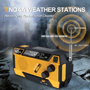 Yesiwtc Emergency Crank Weather Radio for Survival