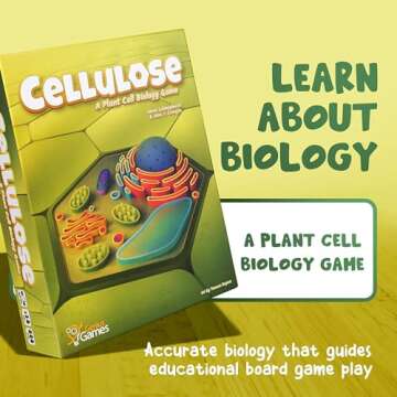 Cellulose: A Plant Cell Biology Game | MENSA Recommended Strategic & Entertaining Game to Learn Photosynthesis, DNA & Biochemistry | Educational STEM Board Game for Families, Students & Teachers