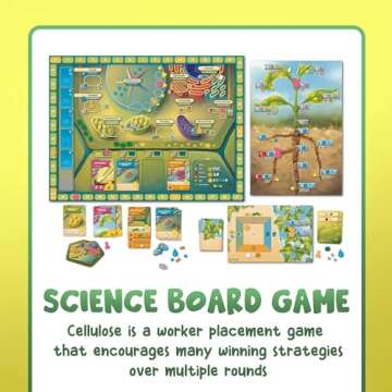 Cellulose: A Plant Cell Biology Game | MENSA Recommended Strategic & Entertaining Game to Learn Photosynthesis, DNA & Biochemistry | Educational STEM Board Game for Families, Students & Teachers