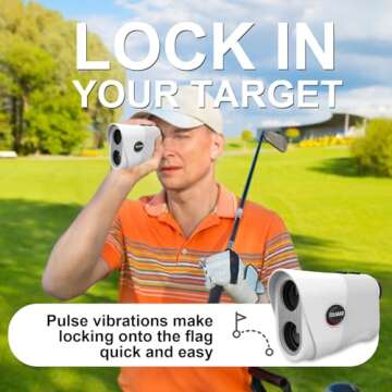 Tilibra Range Finder Golf with Slope, 1200 Yards Golf Laser Rangefinders Magnetic, High-Precision Flag Pole Locking Vibration, 6X Magnification, Men's Golf Hunting Gifts