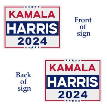 Kamala Harris 2024 Yard Sign - Waterproof Double-Sided with H Stake