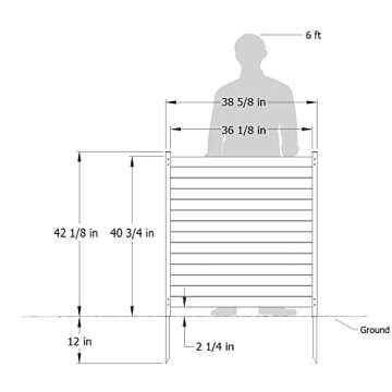 42in H x 38in W (2 Panels) No Dig Enclo Charleston Cedar Wood Privacy Screen, Ideal Outdoor Privacy Wall, Pool Equipment Enclosure, Trash Can Enclosures, Air Conditioner Fence, EC18009