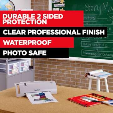 Scotch Thermal Laminating Pouches, 200 Count, Clear, 3 mil., Ideal Office or School Supplies, Fits Letter Sized Paper (8.9 in. × 11.4 in.)