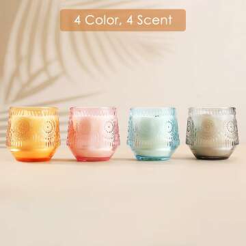 Luxury Scented Candle Set – 4 Unique Scents