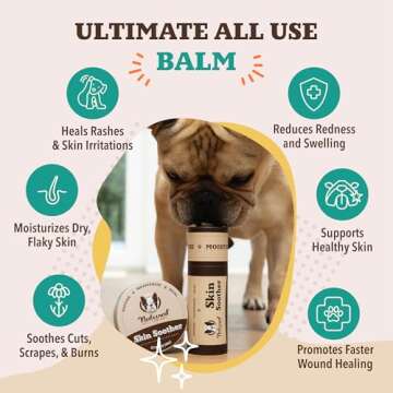 Natural Dog Company Skin Soother, 1 oz. Tin, Allergy and Itch Relief for Dogs, Dog Moisturizer for Dry Skin, Dog Lotion, Ultimate Healing Balm, Dog Rash Cream, Supports Hot Spot Symptoms