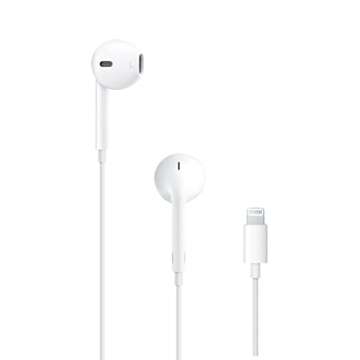 Apple EarPods Headphones with Lightning Connector, Wired Ear Buds for iPhone with Built-in Remote to Control Music, Phone Calls, and Volume