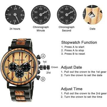 BOBO BIRD Mens Wooden Watches