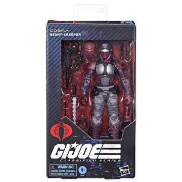 G.I. Joe Classified Series #121, Night-Creeper, Collectible 6-Inch Ninja Action Figure with 10 Accessories