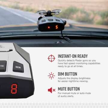 Cobra RAD 350 Laser Radar Detector with OLED Display