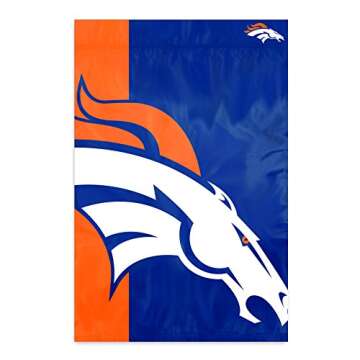 Party Animal Denver Broncos Bold Logo Banner NFL Flag