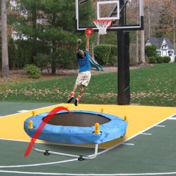 Toddler Trampoline for Kids Ages 1-8, 55'' Small Trampoline with Safety Enclosure Net, Indoor & Outdoor Baby Mini Trampolines, No-Gap Safe Design for Toddlers Jump, Gifts for Children & Boys & Girls