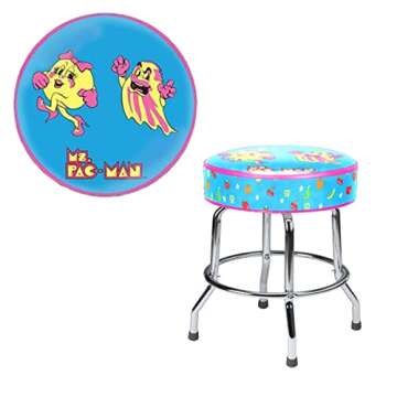 Bandai Namco Amusement America Ms Pac Man Arcade Game Bar Stool (19 Inch)