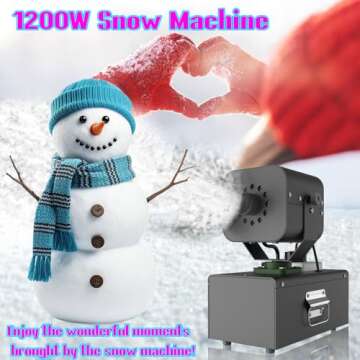 IMONE 1200w Snow Machine Christmas,Shake Snow Making Machine-45-Degree Oscillation,Large Tank Snow Machine Adjustable Snow Intensity,Outdoor Snow Maker Snowflake Machine,Wired,Wireless Remote