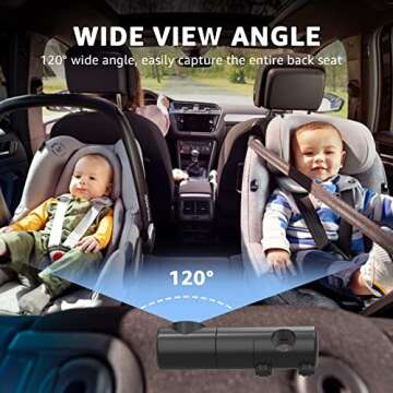 HD Baby Car Camera with Night Vision & Wide View