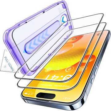 Unbreakable 9H+ Glass for iPhone 15 Pro Max Screen Protector - Military Grade HD