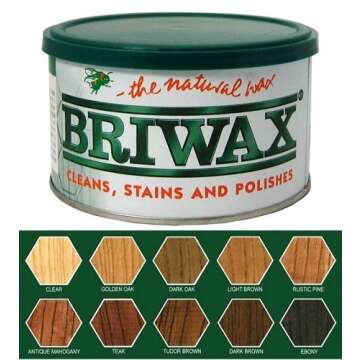 Briwax (Tudor Brown) Furniture Wax Polish, Cleans, stains, and polishes