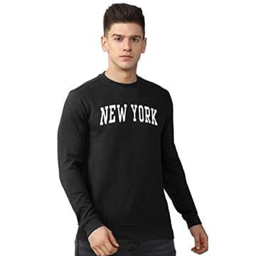 Activa Apparel New York Two-Tone Shneel Patch Embroidered Sweatshirt Maroon Large