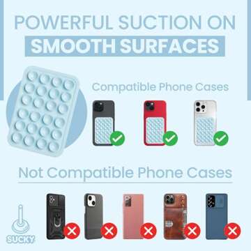 Silicone Suction Phone Case - Hands-Free Sticky Grip