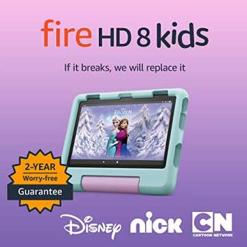 Fire HD 8 Kids Tablet - Age 3-7, Ad-Free, 32GB