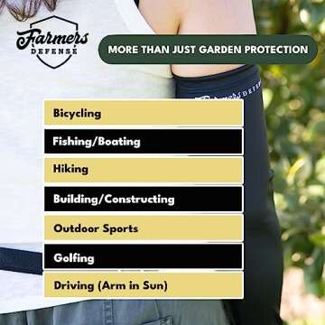 FARMER'S DEFENSE Sleeves | UV Cooling Sleeves for Sun Protection | Premium Anti-Scratch Arm Guard Sleeve for Skin - for Gardening Harvesting Sports Outdoors | Unisex | Forest Green - L/XL