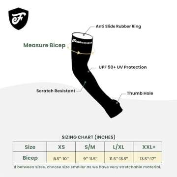 FARMER'S DEFENSE Sleeves | UV Cooling Sleeves for Sun Protection | Premium Anti-Scratch Arm Guard Sleeve for Skin - for Gardening Harvesting Sports Outdoors | Unisex | Forest Green - L/XL