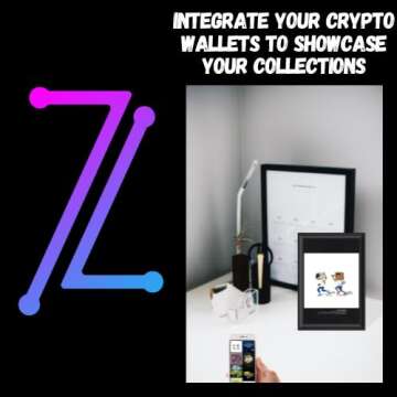 Leizah Frame Digital Art Display- for NFTs, Digital Art and All Modern Art - Advanced HD Display, Blockchain Wallet Compatibility, Leizah App, Ethereum, Polygon, Arbitrum, Solana & More