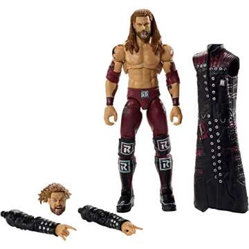 WWE Ultimate Edition Edge Action Figure, 6-in / 15.24 cm, with Extra Head, Swappable Hands, Interchangeable Arms & Royal Rumble Return Jacket for Ages 8 Years Old & Up