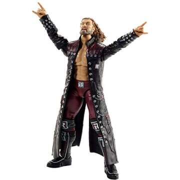 WWE Ultimate Edition Edge Action Figure, 6-in / 15.24 cm, with Extra Head, Swappable Hands, Interchangeable Arms & Royal Rumble Return Jacket for Ages 8 Years Old & Up