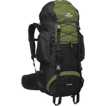 Teton 55L Scout Backpack - Water-Resistant for Hiking & Camping