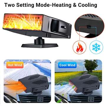 Portable 12V Car Heater & Defroster for Fast Heating