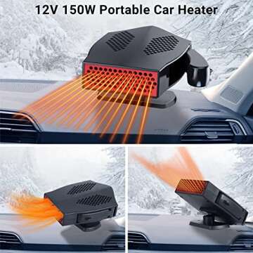 Portable 12V Car Heater & Defroster for Fast Heating