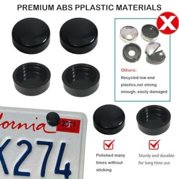 A Pair of Unbreakable Clear License Plate Frames, Slim Design, Rust-Proof Plasitc Holder, Fits All Standard Plates, Screws Included