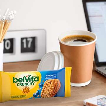 belVita Blueberry Breakfast Biscuits, 8 Packs (4 Biscuits Per Pack)