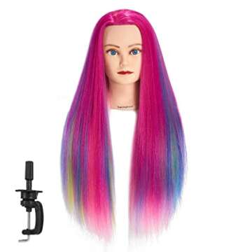 Traininghead Mannequin Cosmetology Synthetic Hairdressing
