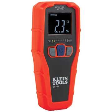 General Tools LCD Moisture Meter #MM8 + Klein Tools ET140 Pinless Moisture Meters for Non-Destructive Moisture Detection