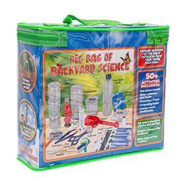 Be Amazing! Toys Big Bag of Backyard Science - STEM Science Kits for Kids 8+ - Educational Science Toys for Kids 10-12 with 50+ Projects - 32-Piece Experiment Science Set for Boys & Girls Age 8-12