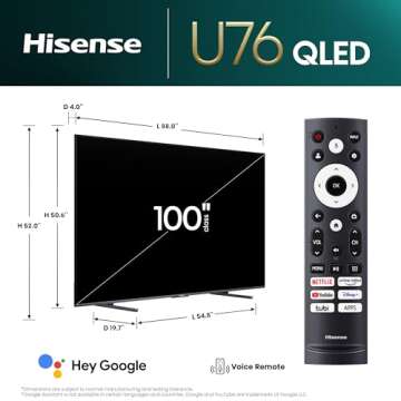 Hisense 100-Inch U7 Series 4K ULED Smart TV