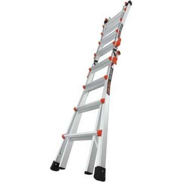 Little Giant Ladders, Velocity with Wheels, M17, 17 Ft, Multi-Position Ladder, Aluminum, Type 1A, 300 lbs Weight Rating, (15417-001)