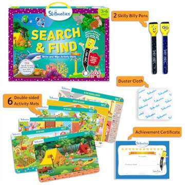 Skillmatics Preschool Learning Activity - Search and Find Educational Game, Perfect for Kids, Toddlers Who Love Toys, Art and Craft Activities, Gifts for Girls and Boys Ages 3, 4, 5, 6