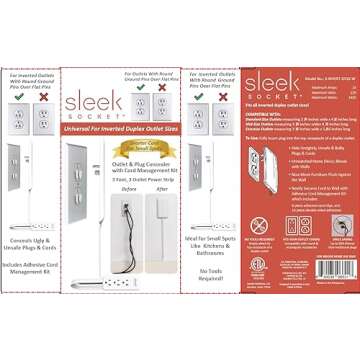 Ultra-Thin Outlet Concealer & Power Strip Kit