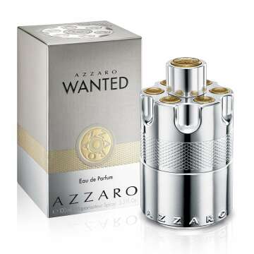 Azzaro Wanted Eau de Parfum - Energizing & Intense Mens Cologne - Woody, Aromatic & Spicy Fragrance - Fresh Notes of Juniper Berries, Sage, Vetiver - Lasting Wear - Luxury Perfumes for Men