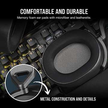 CORSAIR HS65 SURROUND Wired Gaming Headset - Dolby Atmos