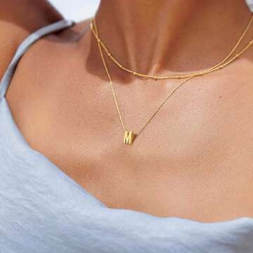 BAYLAY Initial Necklace - 18K Gold Filled Jewelry Gift