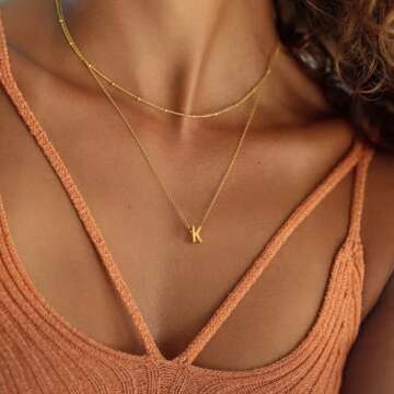 BAYLAY Initial Necklace - 18K Gold Filled Jewelry Gift