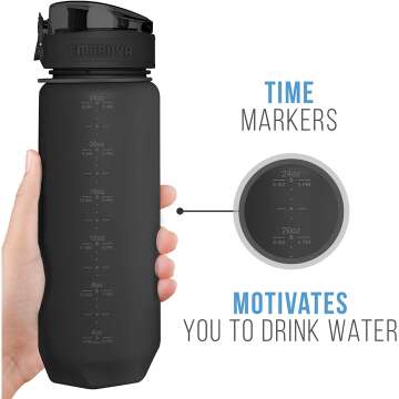 Embrava 24oz Water Bottle with Time Markers