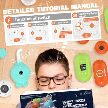 Science Kits for Kids - STEM Kits for Kids, Electronics Exploration Kit, Over 400 Projects, 35 Circuit Parts, STEM Educational Toy Gifts for Kids Boys Girls Ages 3 4 5 6 7 8 9 10 11 12