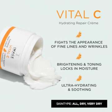 IMAGE Skincare, VITAL C Hydrating Repair Cr?me, Anti-Aging Face Night Cream with Hyaluronic Acid, 2 fl oz