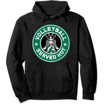 Funny Volleyball Served Hot Pullover Hoodie for Teen Athletes